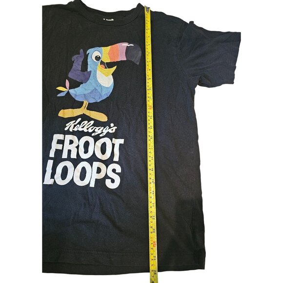 Uniqlo UT Kelloggs Froot Loops Toucan Graphic Tee Black M Cotton Crewneck Shirt - Picture 7 of 11